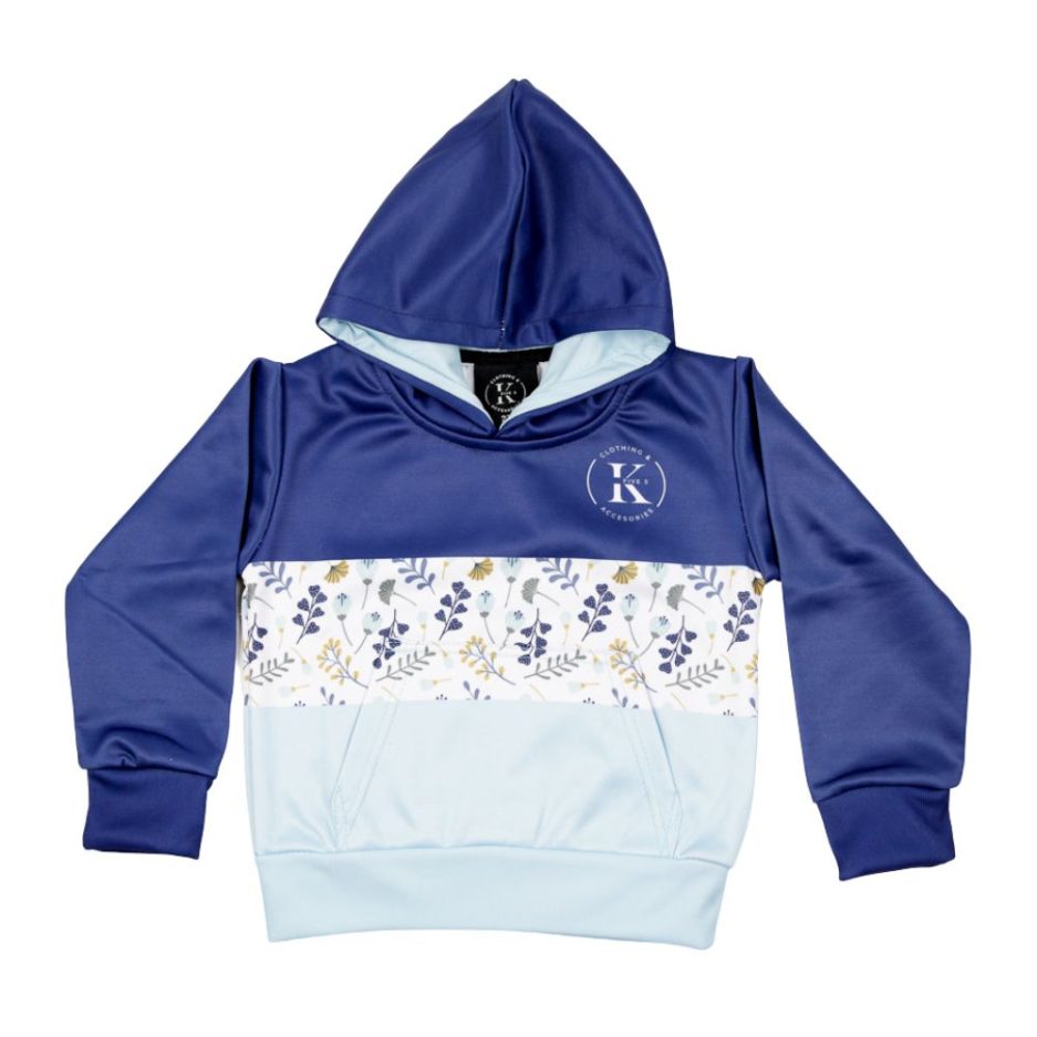 Hoodie fleur bleu