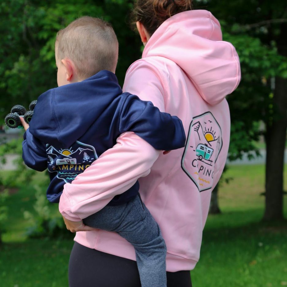 Hoodie camping parent-enfant