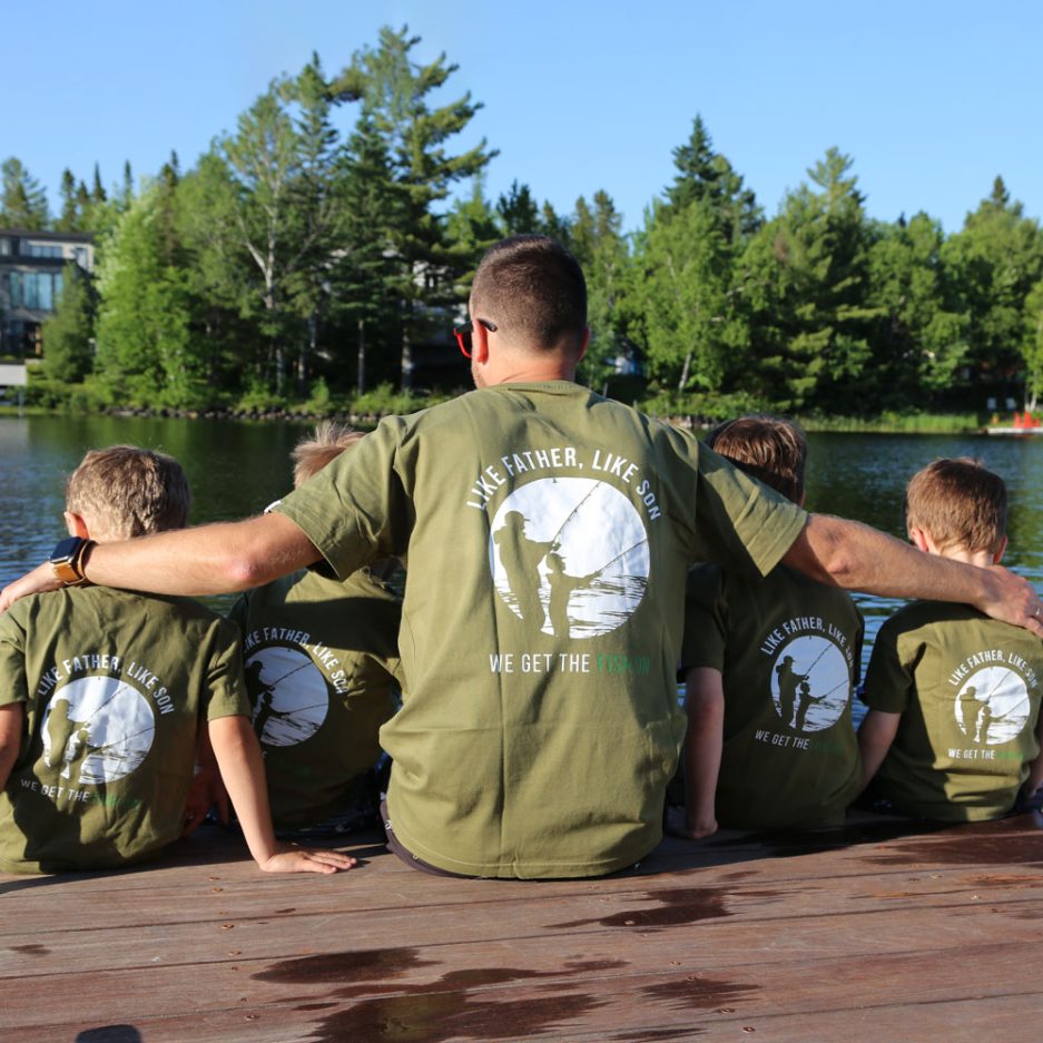 T-shirt pêche parent enfant