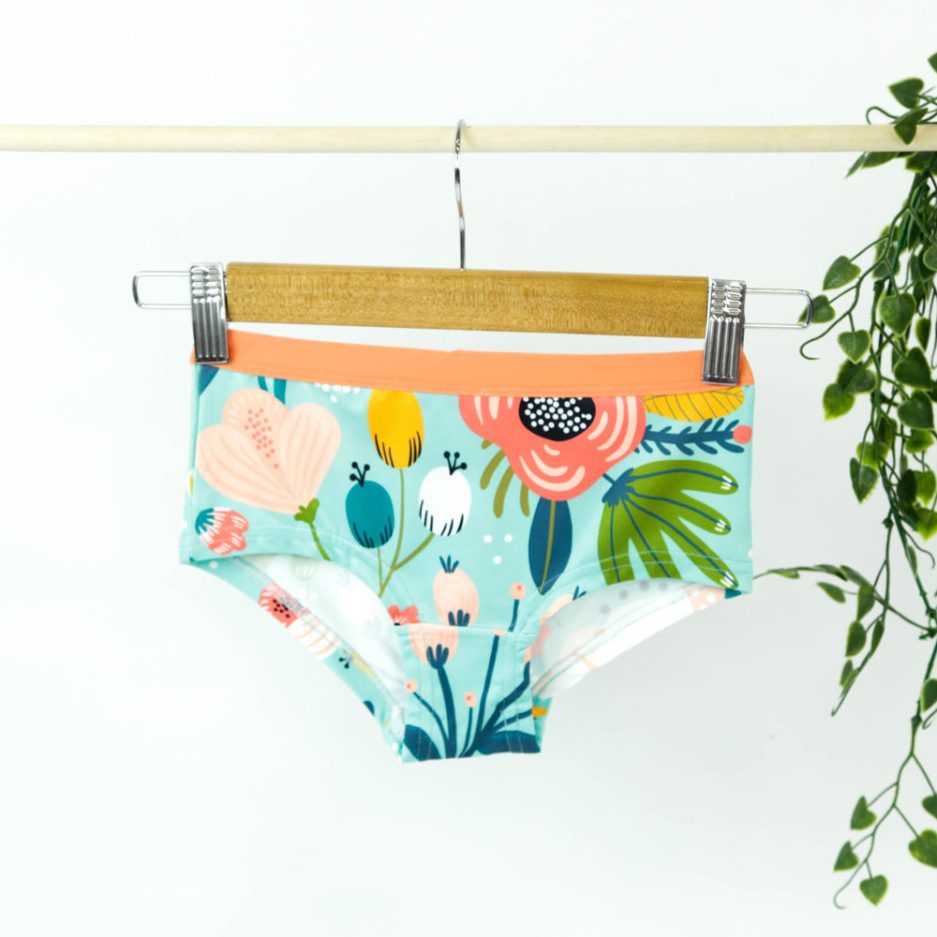 Culotte fleur turquoise