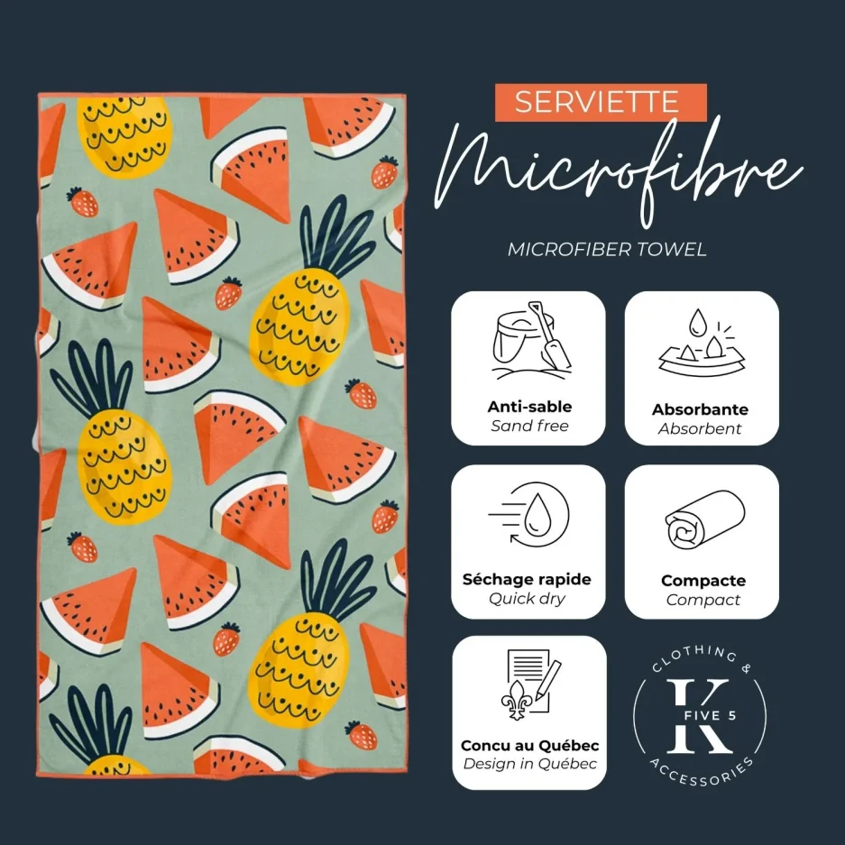 Serviette en microfibre - Fruits