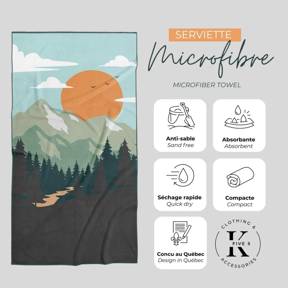 Serviette en microfibre - Nature