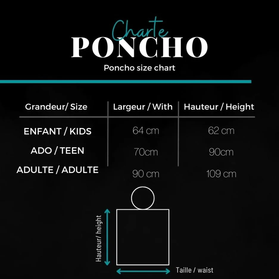 charte grandeur poncho