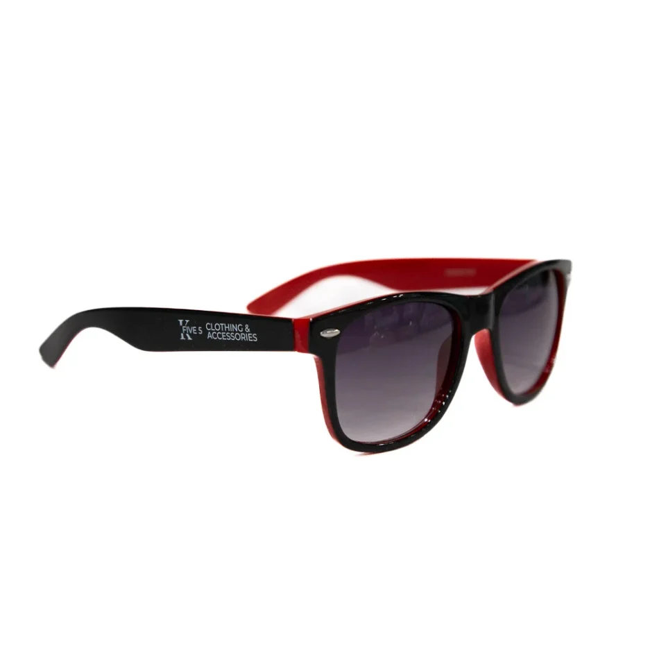 Lunette de soleil pour adulte - Noir et rouge