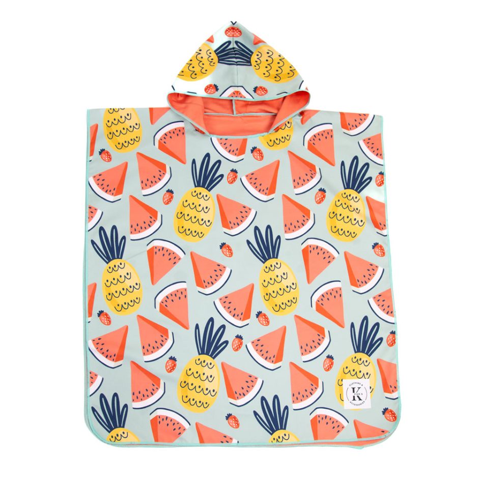 poncho en microfibre pour enfant– Fruits