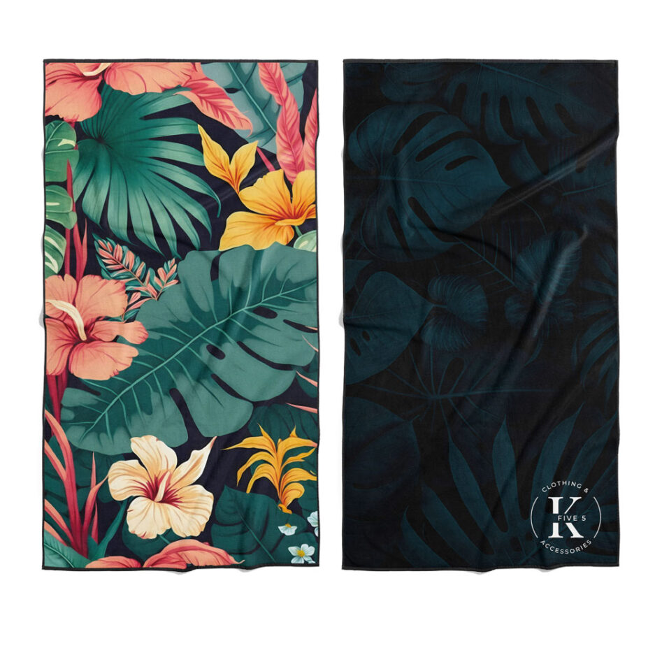 Serviette en microfibre fleur tropical