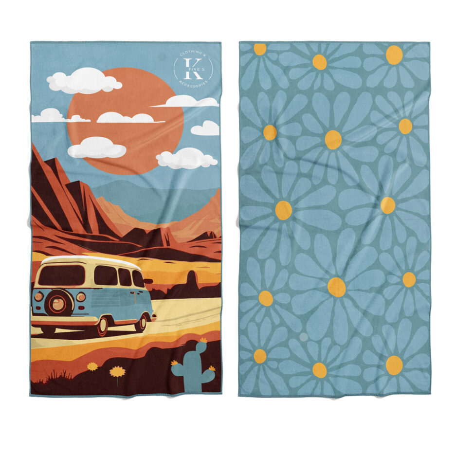 Serviette en microfibre roadtrip