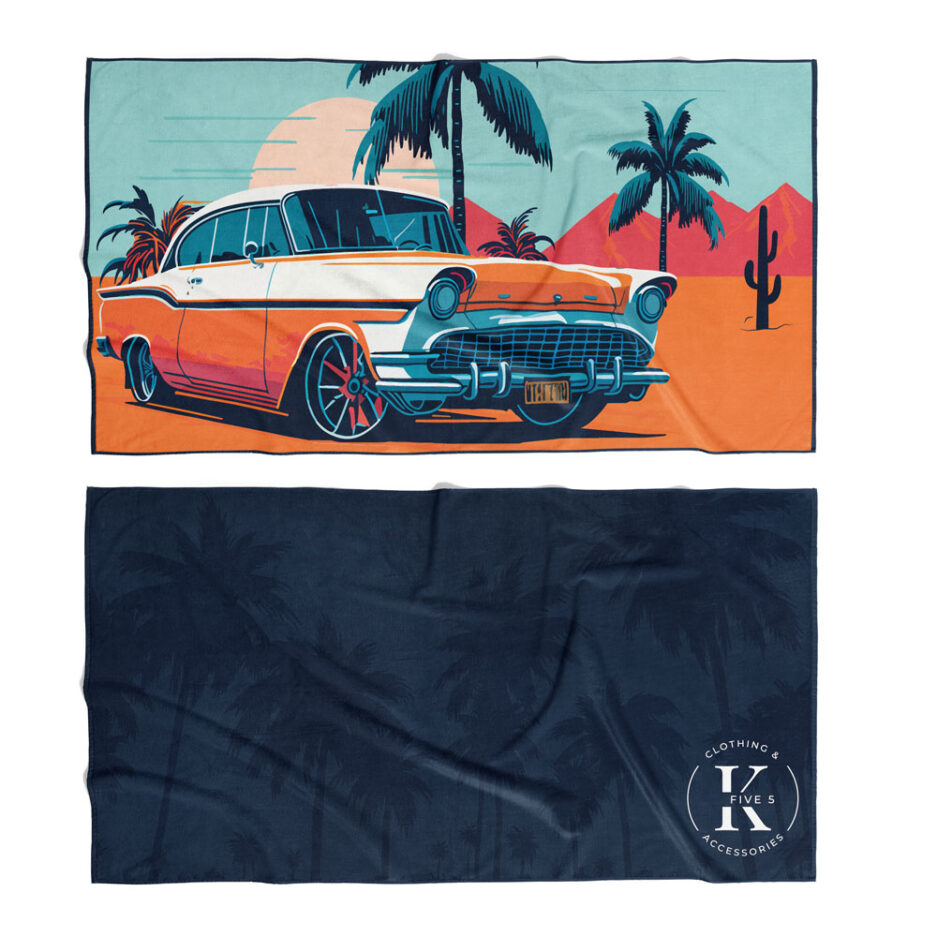 Serviette en microfibre - Voiture vintage