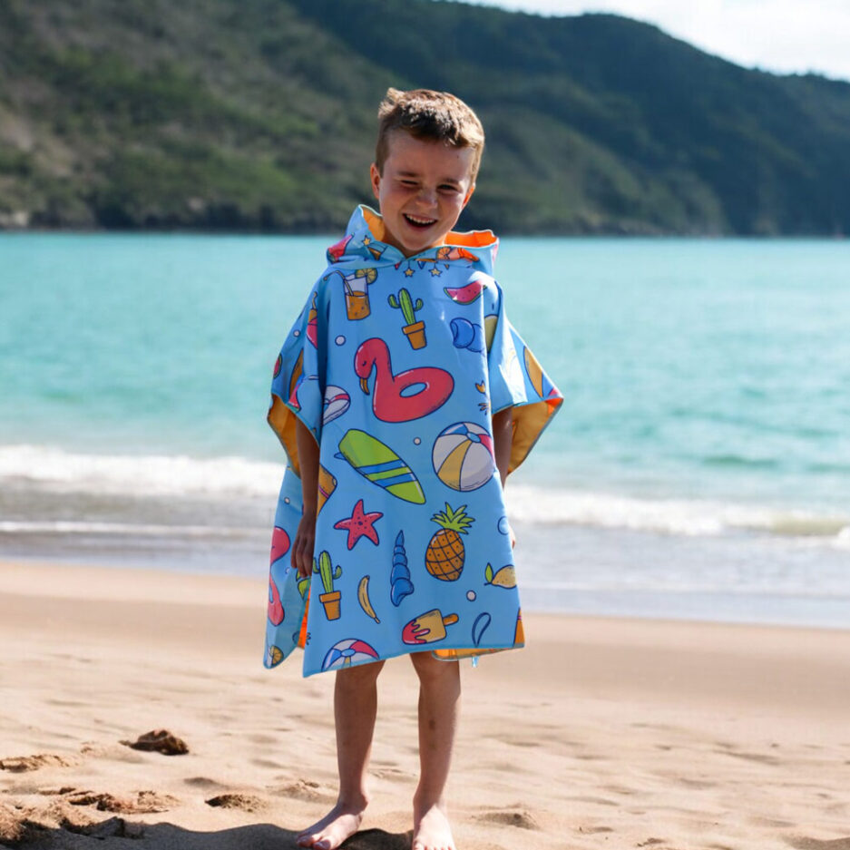 Poncho en microfibre pour enfant - Destination soleil