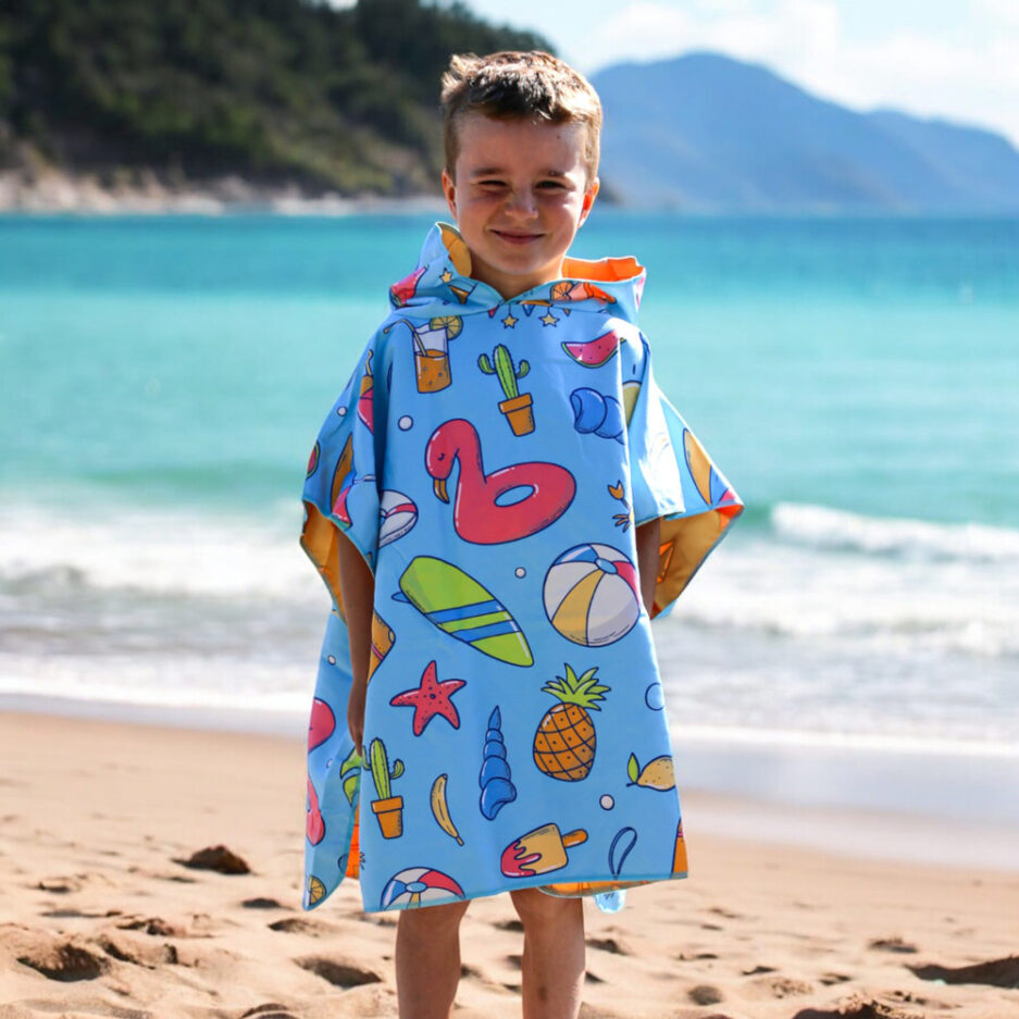 Poncho en microfibre pour enfant - Destination soleil