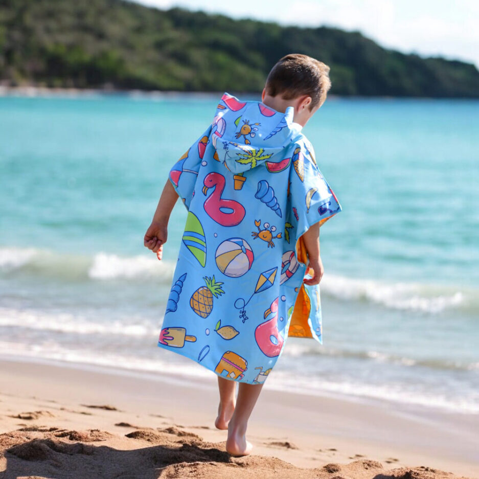 Poncho en microfibre pour enfant - Destination soleil