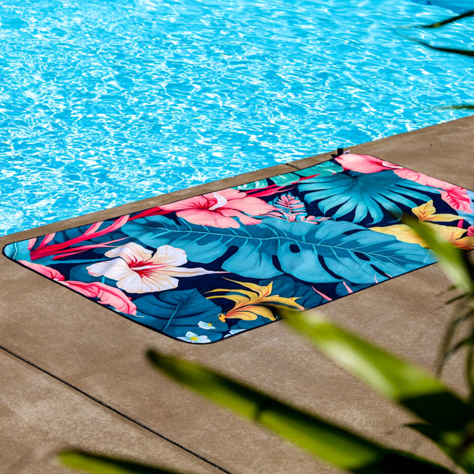 Serviette en microfibre - Fleur tropical