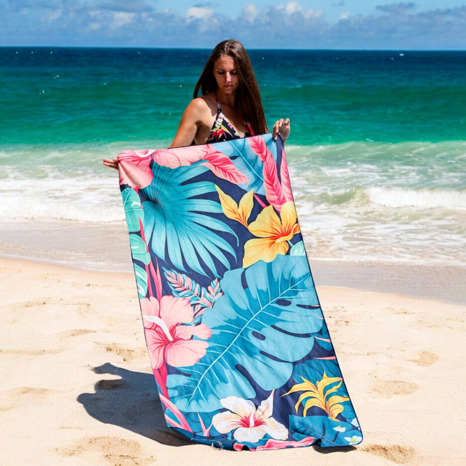 Serviette en microfibre - Fleur tropical