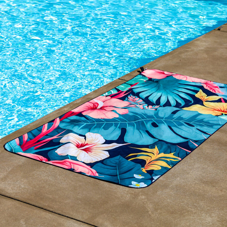 Serviette en microfibre - Fleur tropical