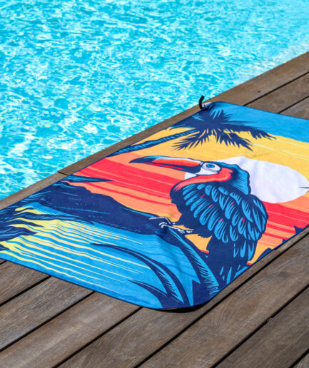 Serviette en microfibre perroquet majestueux