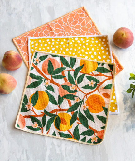 Linge nettoyant en microfibre - Pêche sucrée (3pcs)