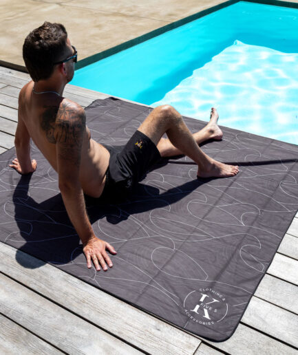 Serviette en microfibre XXL - Sombre océan