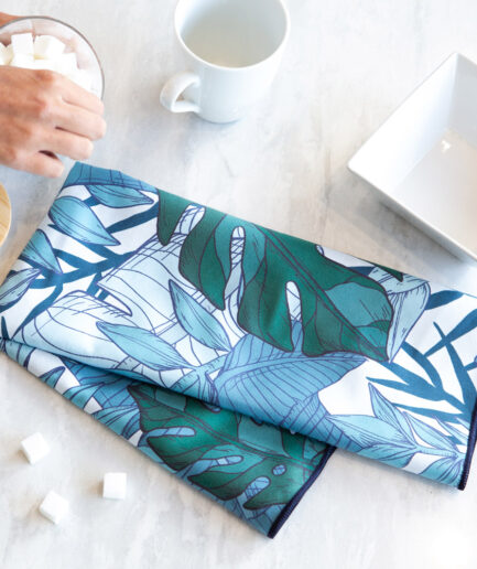 Linge à vaisselle Émeraude sauvage - Lisse