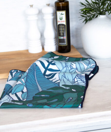 Linge à vaisselle Émeraude sauvage - Lisse