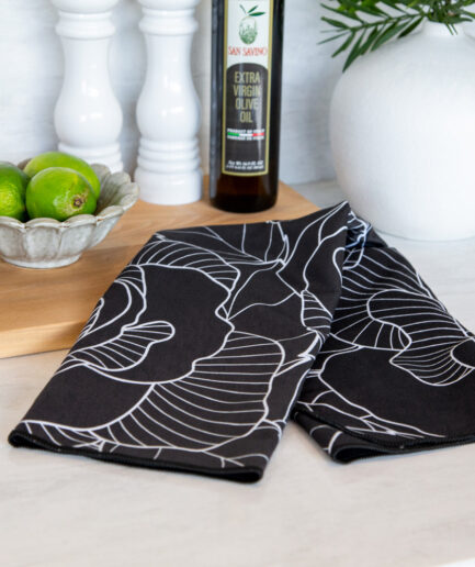 Linge vaisselle rose sublime - Lisse