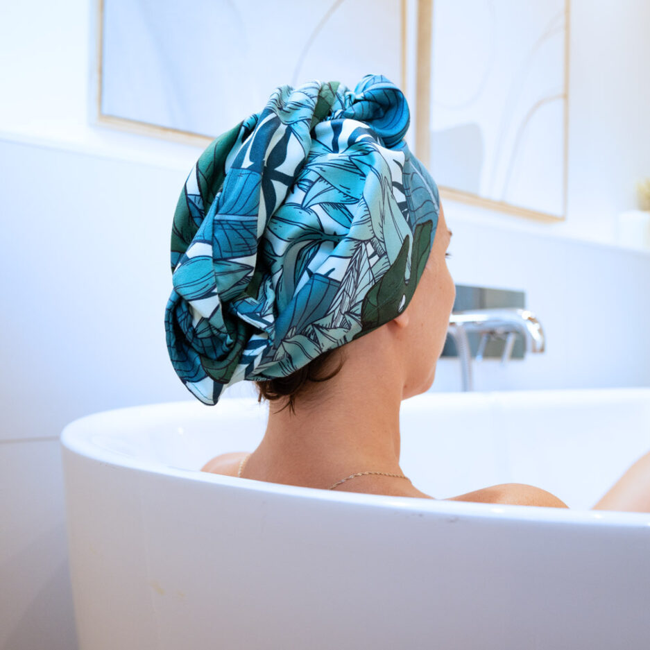 Serviette cheveux émeraude sauvage