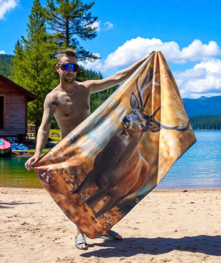 Serviette de plage - Chevreuil d'automne