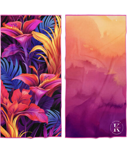 Serviette en microfibre - Flamme tropicale