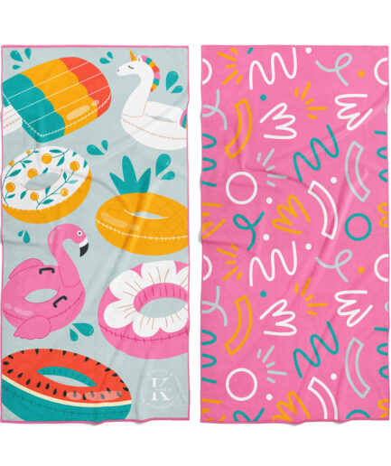 Serviette en microfibre - Piscine en folie