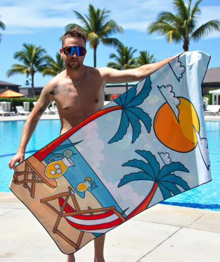 Serviette repos exotique