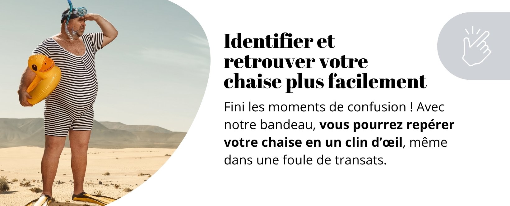 Bandeau de chaise - Identifié votre plage
