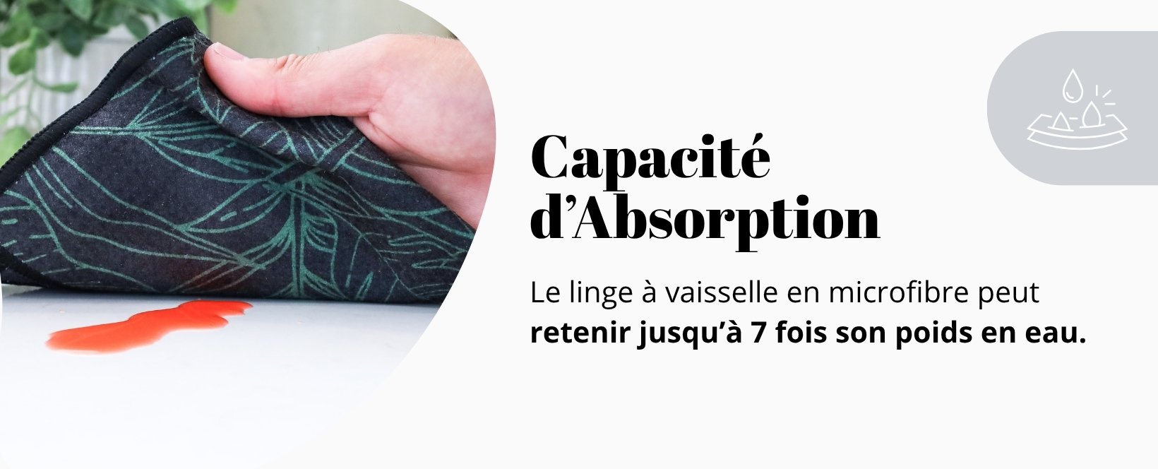 Linge nettoyant capacite absorption