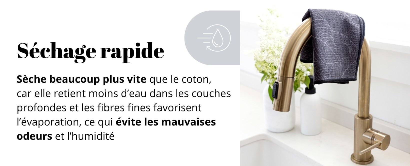 Linge nettoyant sechage rapide
