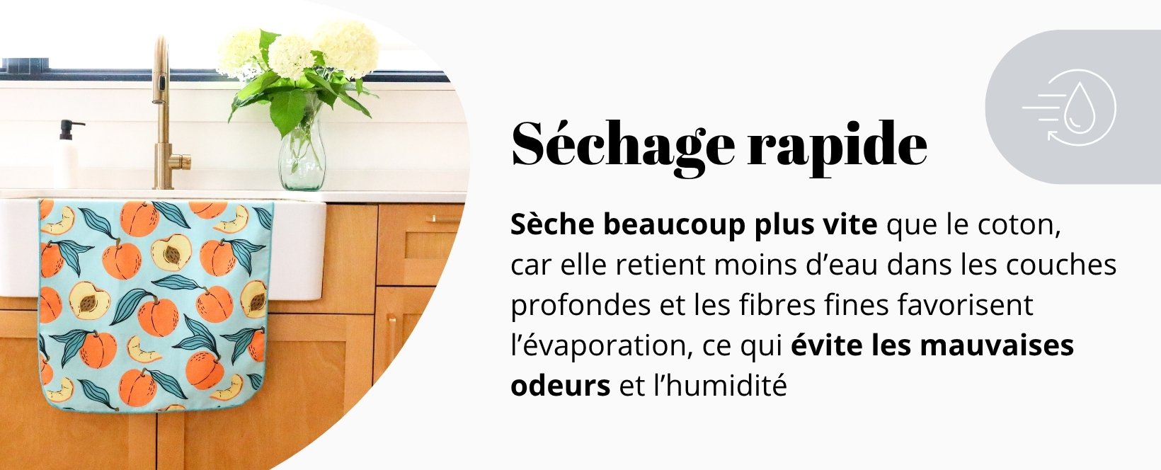 Linge vaisselle séchage rapide