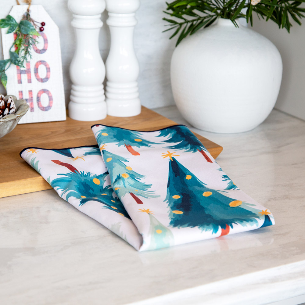 linge-vaisselle-sous-le-gui1 Linge à vaisselle de noël - Sous le gui