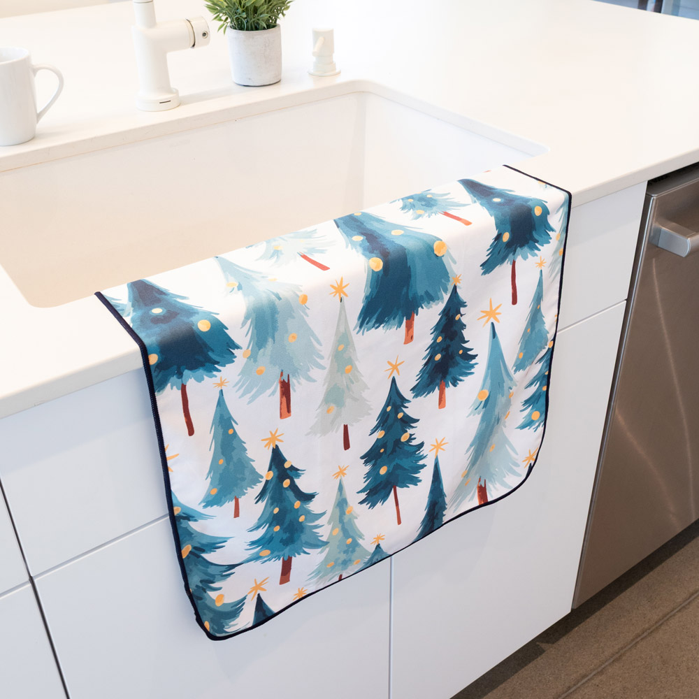 linge-vaisselle-sous-le-gui2 Linge à vaisselle de noël - Sous le gui