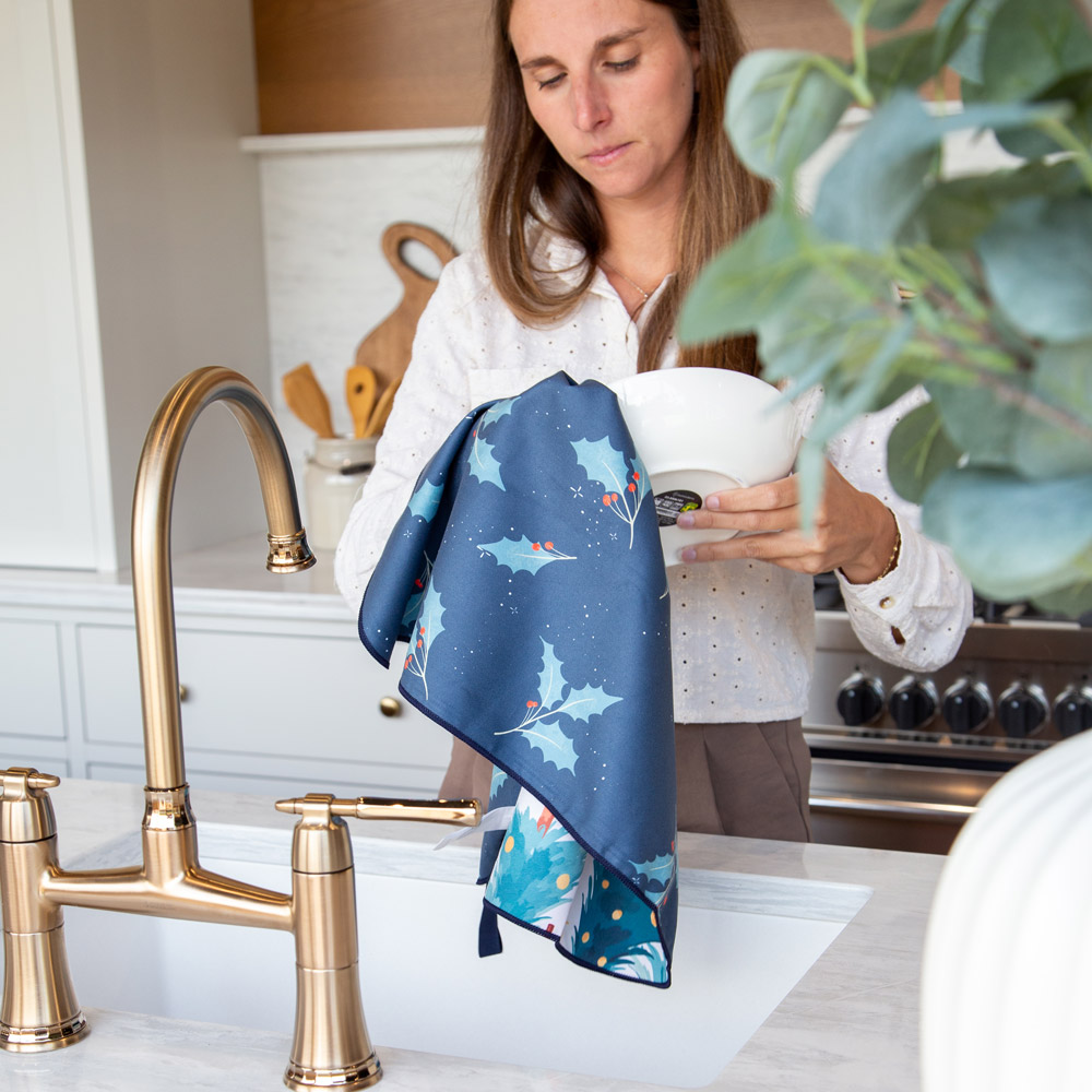 linge-vaisselle-sous-le-gui4 Linge à vaisselle de noël - Sous le gui