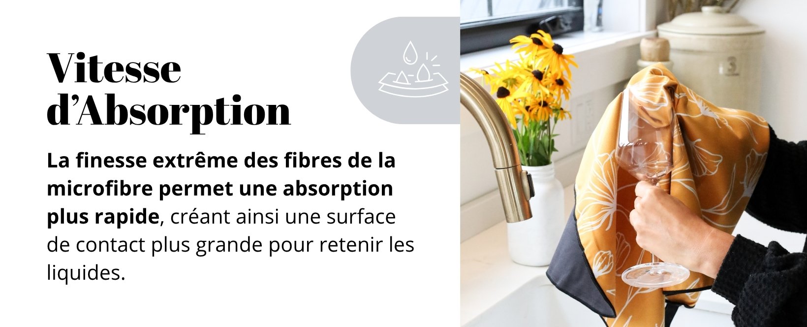Linge vaisselle vitesse absorption
