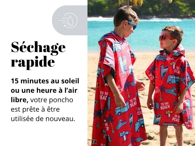 Poncho adolescent séchage rapide