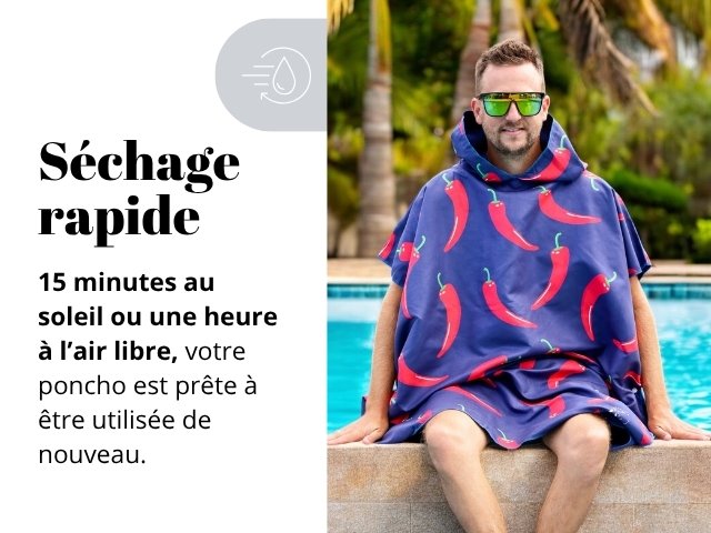 Poncho adulte séchage rapide