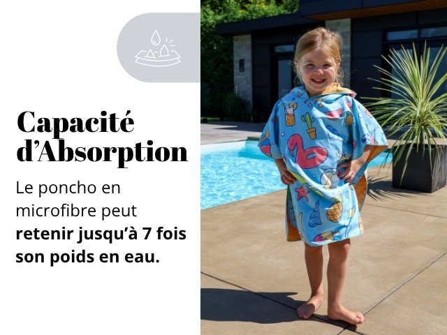 Poncho enfant capacité d'absorption