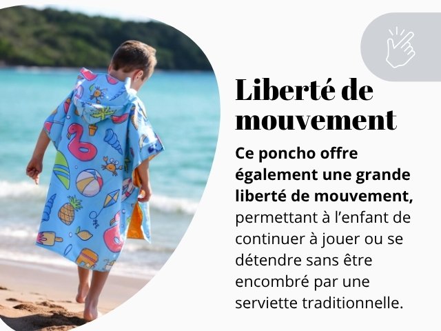 Poncho enfant liberté de mouvement
