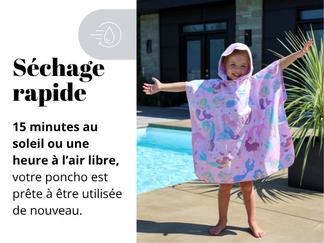 Poncho enfant séchage