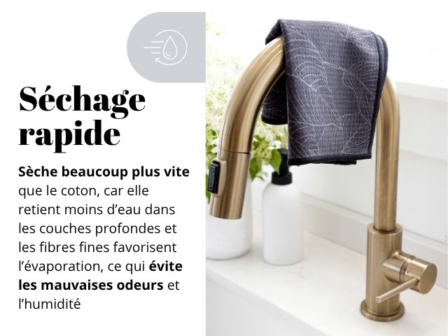 Linge nettoyant séchage rapide