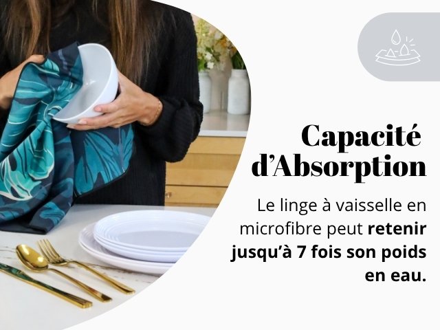 Linge à vaisselle capacité d'absorption