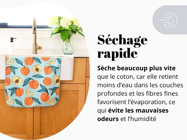 Linge nettoyant séchage rapide
