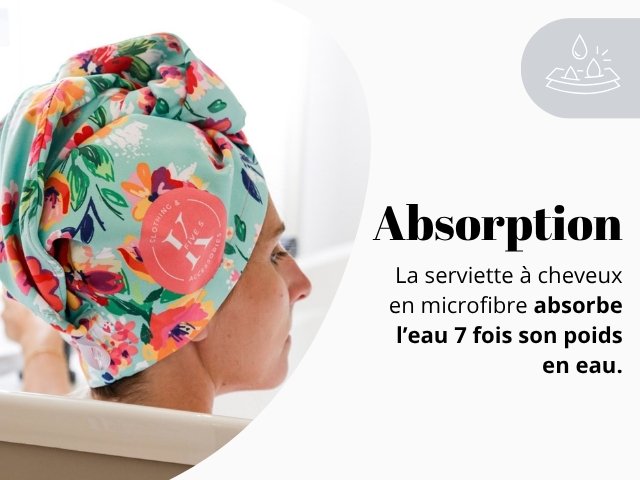 Mobile serviette cheveux absorption