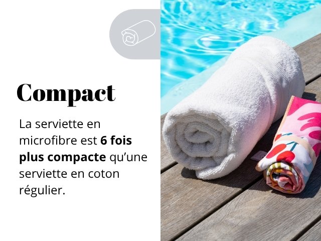 Serviette de plage compact