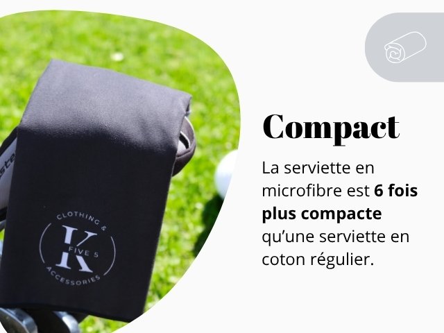Serviette de golf compact