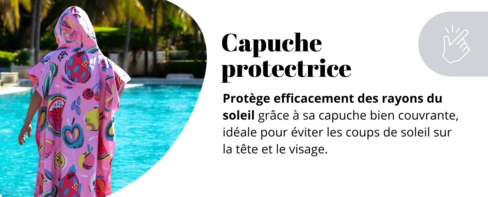 Poncho adolescent capuche protectrice