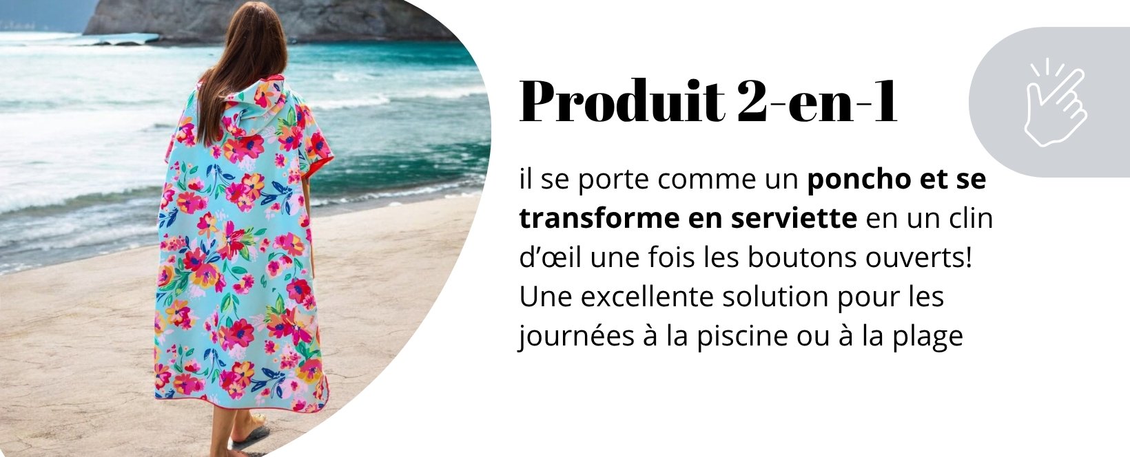 Poncho adulte produit 2 en 1